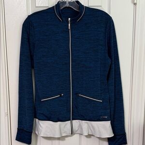 Sofibella Women's Blue Zip-Up Tennis Jacket